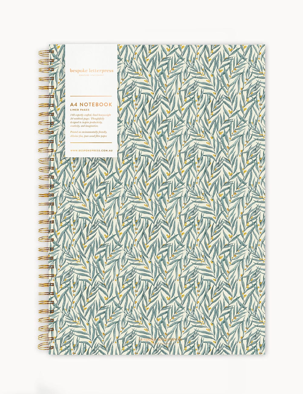 Ringbound A4 Notebook - Golden Wattle