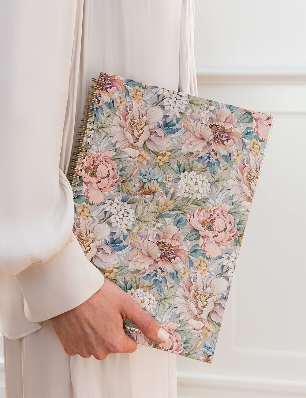 Ringbound A4 Notebook - Regency Blooms