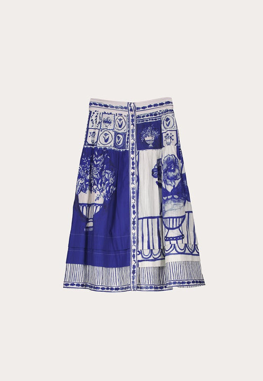 Nancybird Coco Pintuck Skirt - Lyon Tile