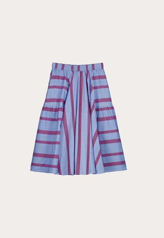 Nancybird Eula Skirt - Raspberry Stripe