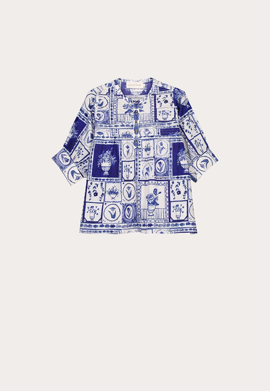 Nancybird Gwen Blouse - Lyon Tile