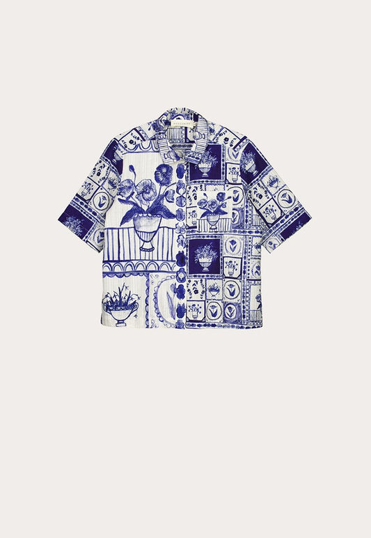 Nancybird Summer Shirt - Lyon Tile