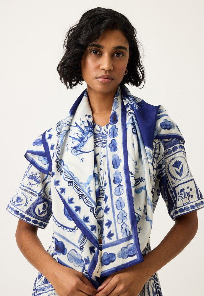 Nancybird Lyon Tile Silk Scarf