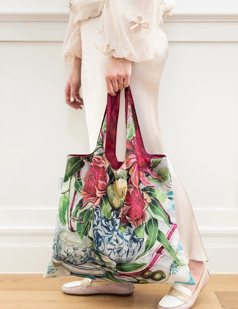 Reusable Shopping Bag - Waratah in Blue