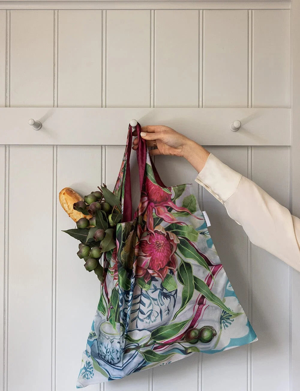 Reusable Shopping Bag - Waratah in Blue