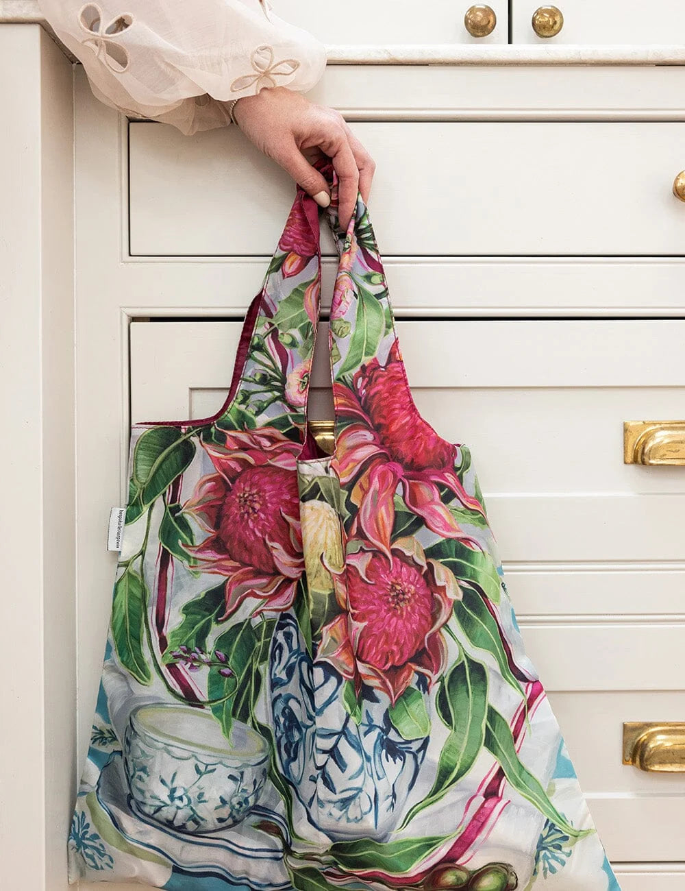 Reusable Shopping Bag - Waratah in Blue