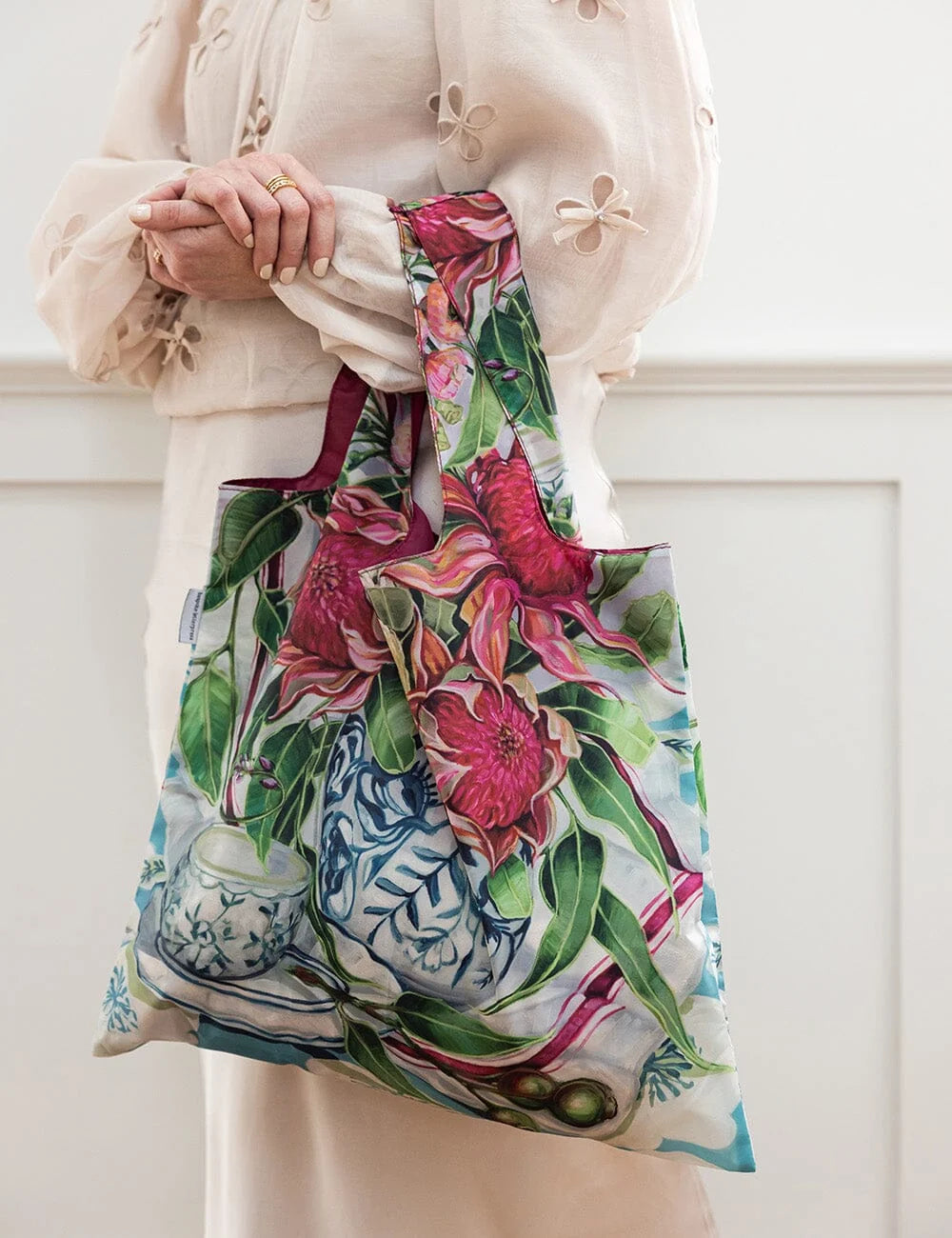 Reusable Shopping Bag - Waratah in Blue