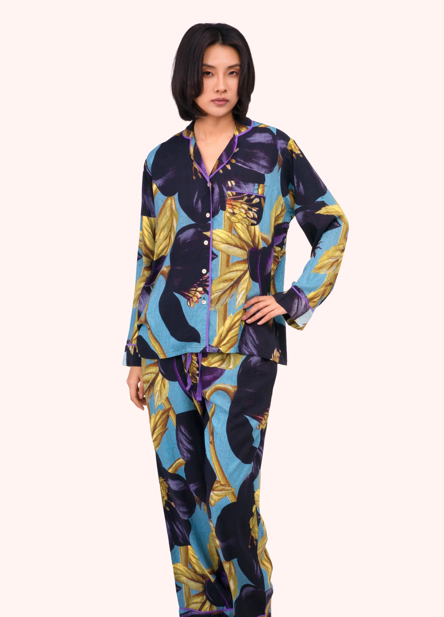 POWDER Long Pyjama Set - Hellebore