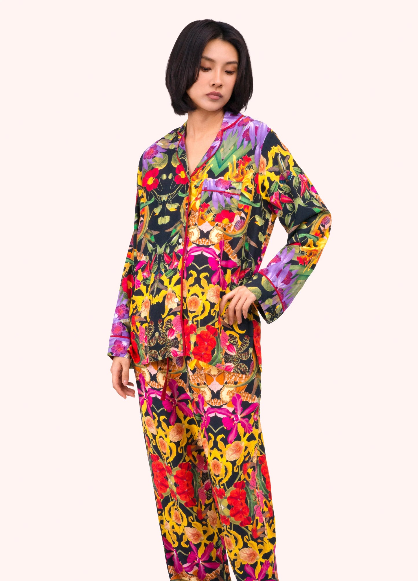 POWDER Long Pyjama Set - Botanical Kaleidoscope
