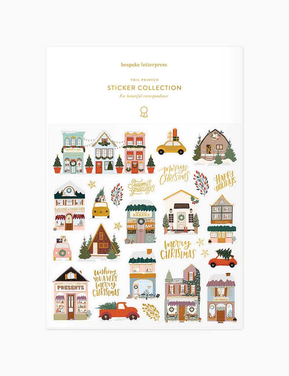 Bespoke Sticker Collection - Christmas Houses