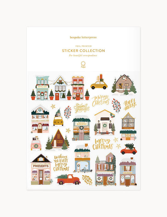 Bespoke Sticker Collection - Christmas Houses