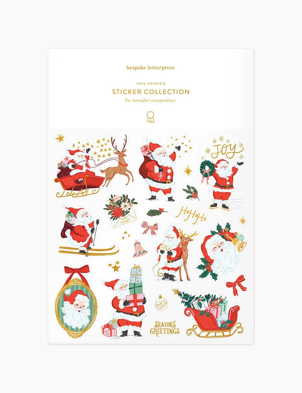 Christmas Cheerful Santas Sticker Sheet