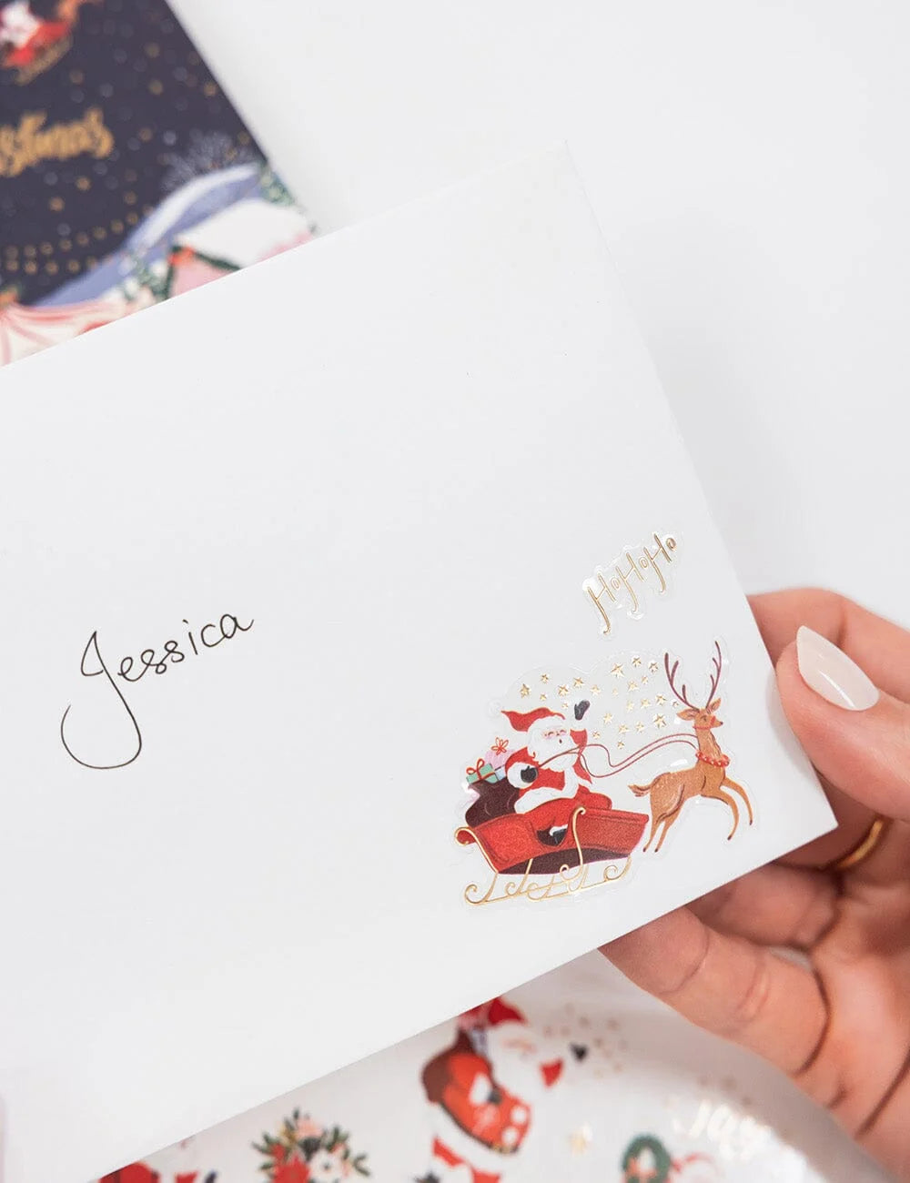 Christmas Cheerful Santas Sticker Sheet