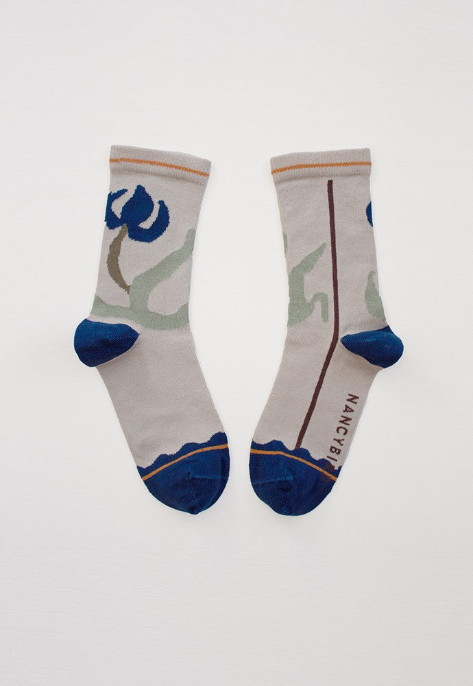 Nancybird Blue Flower Socks