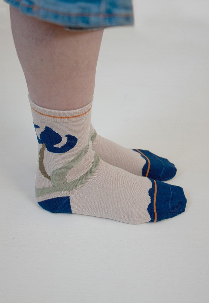 Nancybird Blue Flower Socks