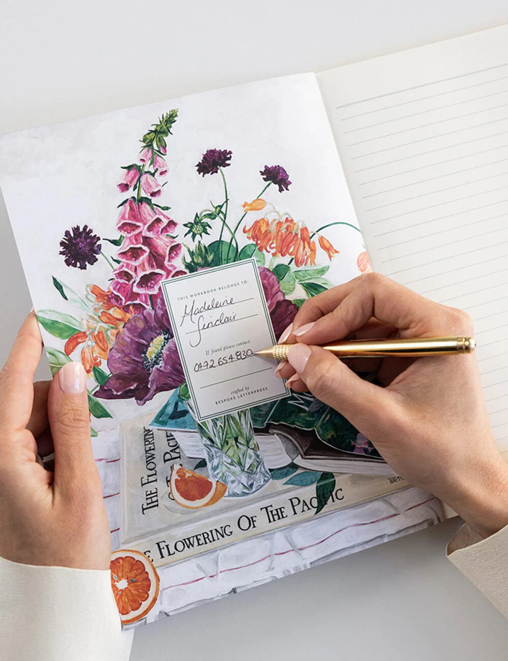 Bespoke Letterpress - Poppies and Foxgloves Workbook