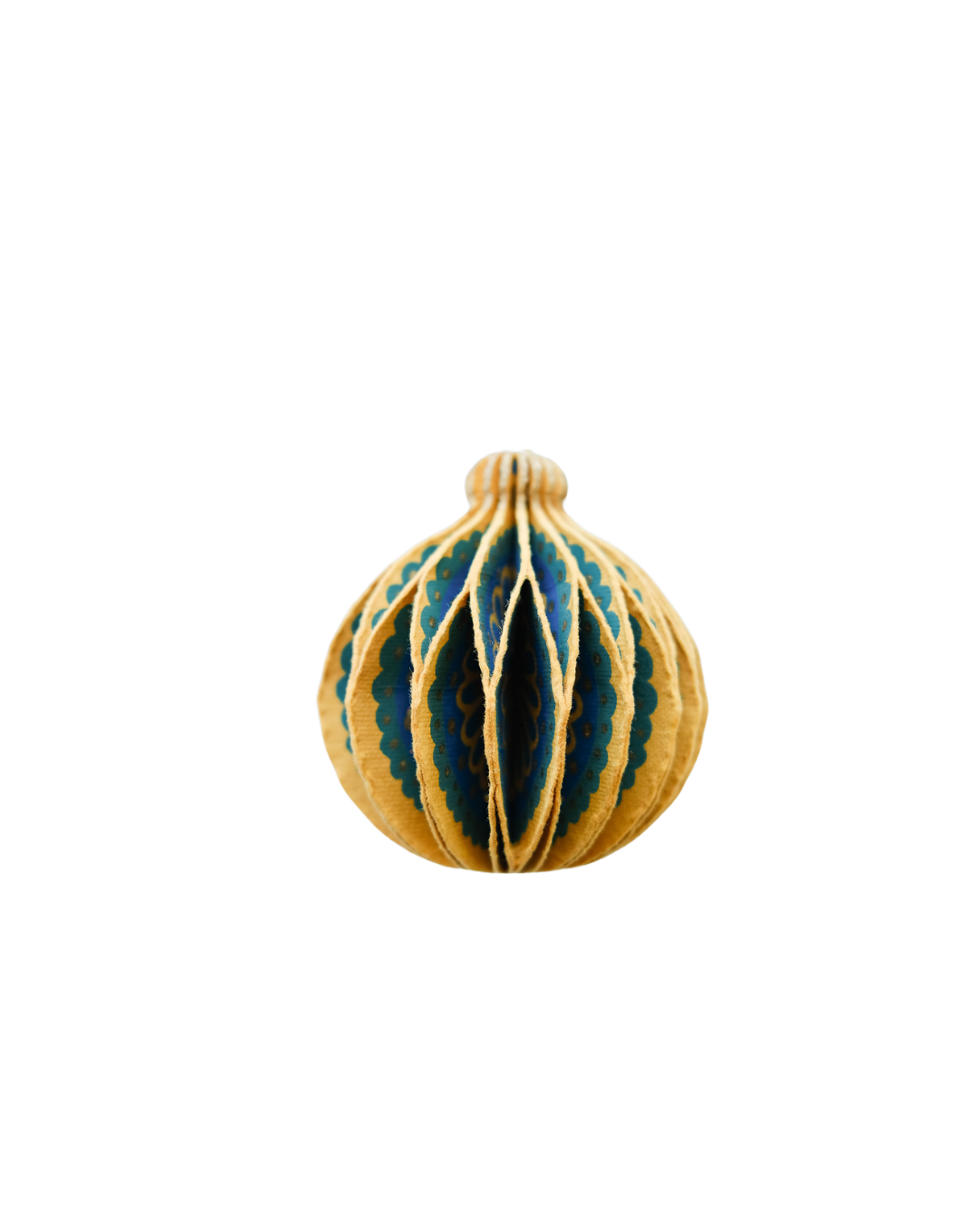 Yellow Bauble Honeycomb Decoration