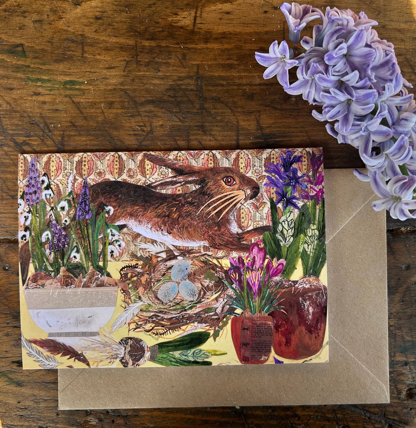 LARGE Spring table blank greeting card 