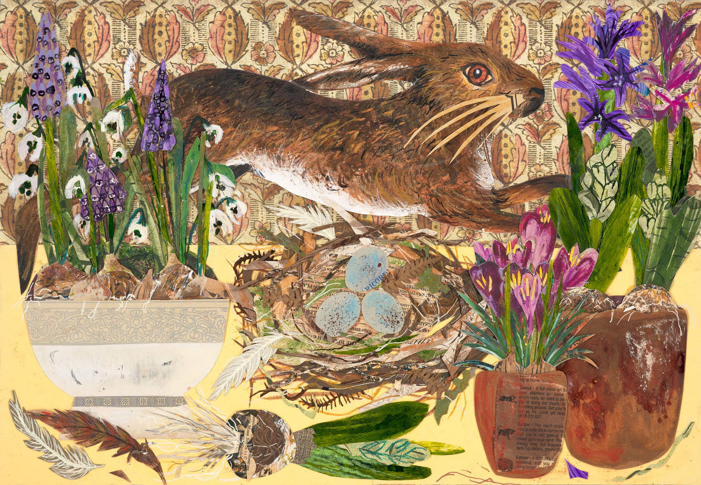 A6 Spring Table blank greeting card 