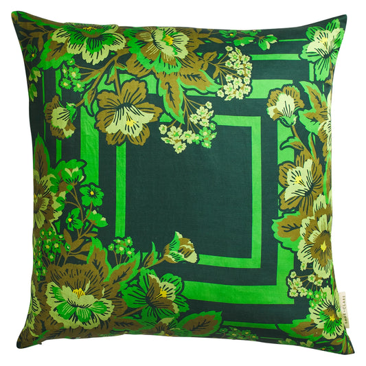 Eliza Silk Linen Cushion - Verdant