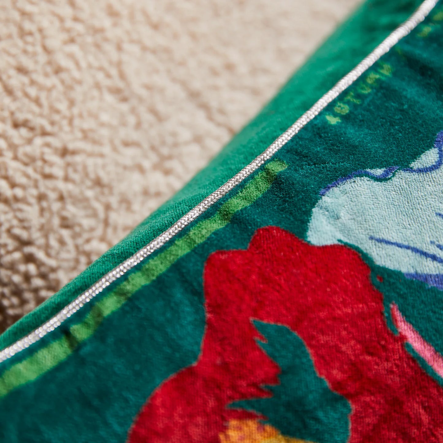 Ines Velvet Cushion - Verdant