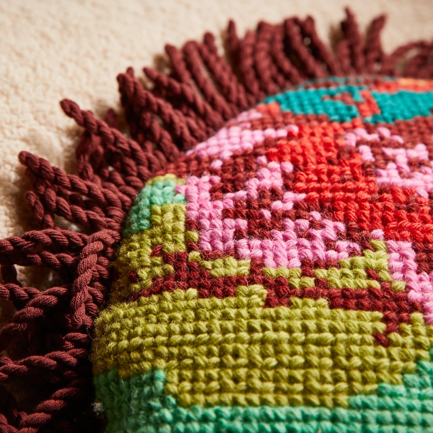 Zita Cross Stitch Cushion