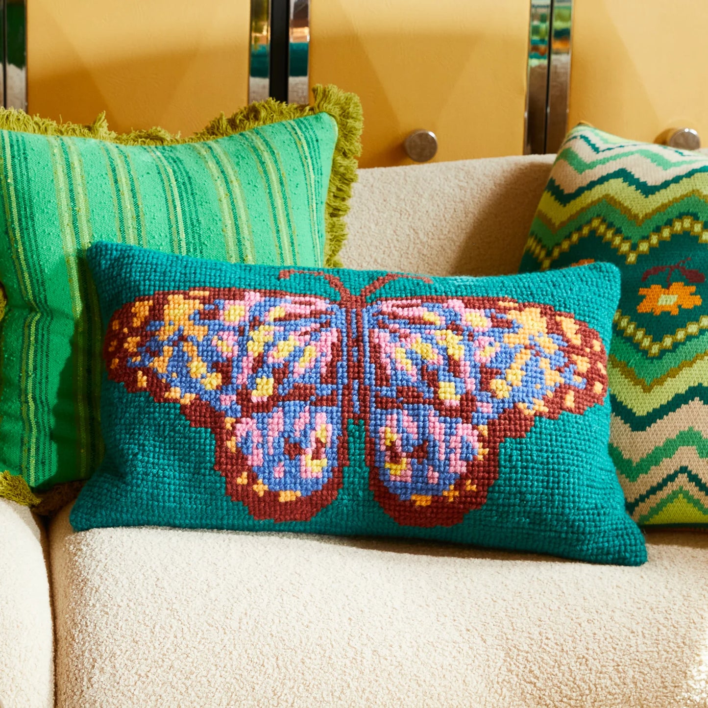 Emelia Cross Stitch Cushion