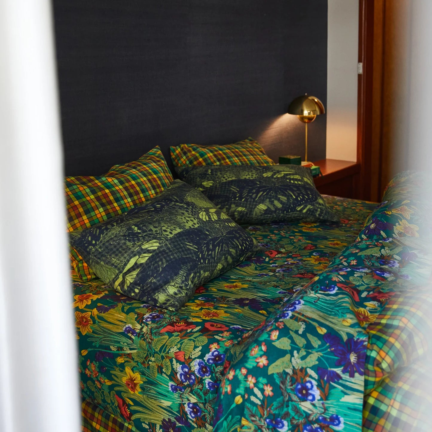 Sage x Clare - Babette Linen Flat Sheet - Verdant