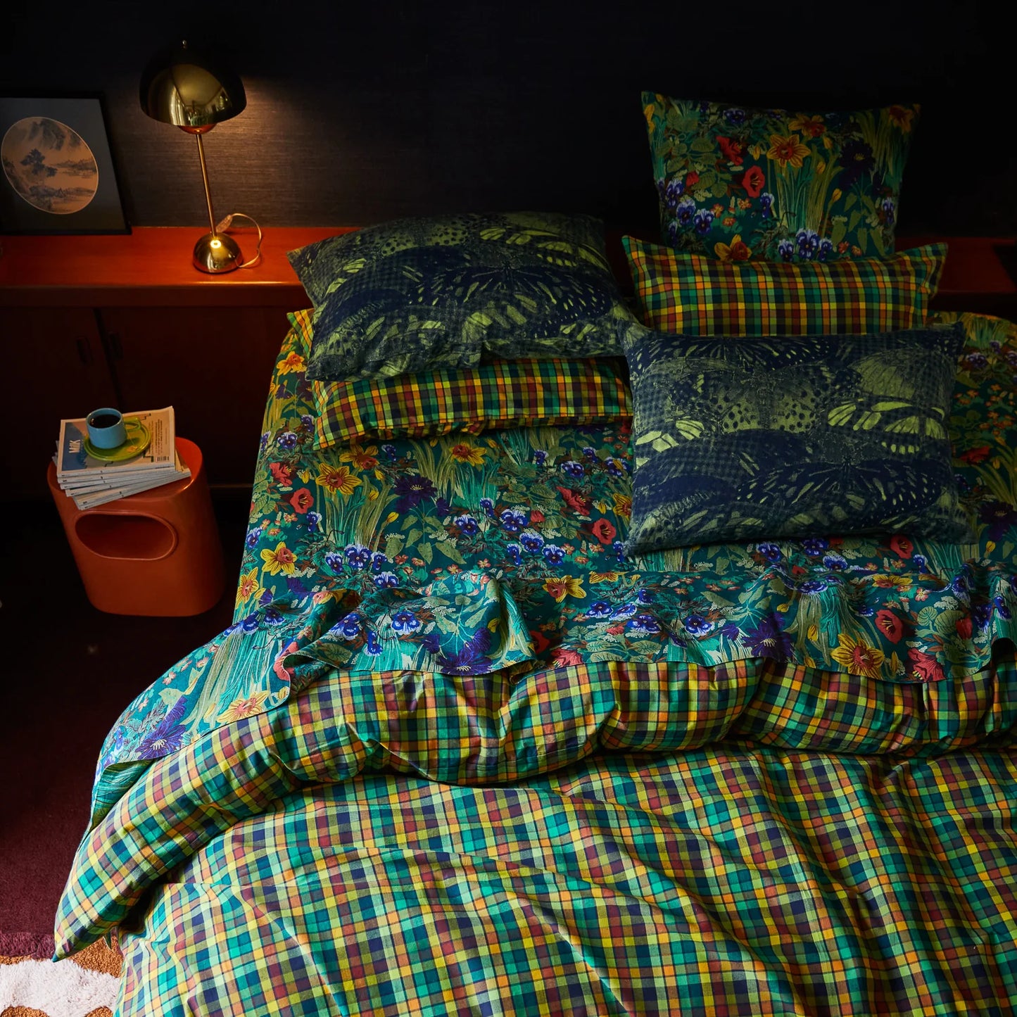 Sage x Clare - Babette Linen Flat Sheet - Verdant