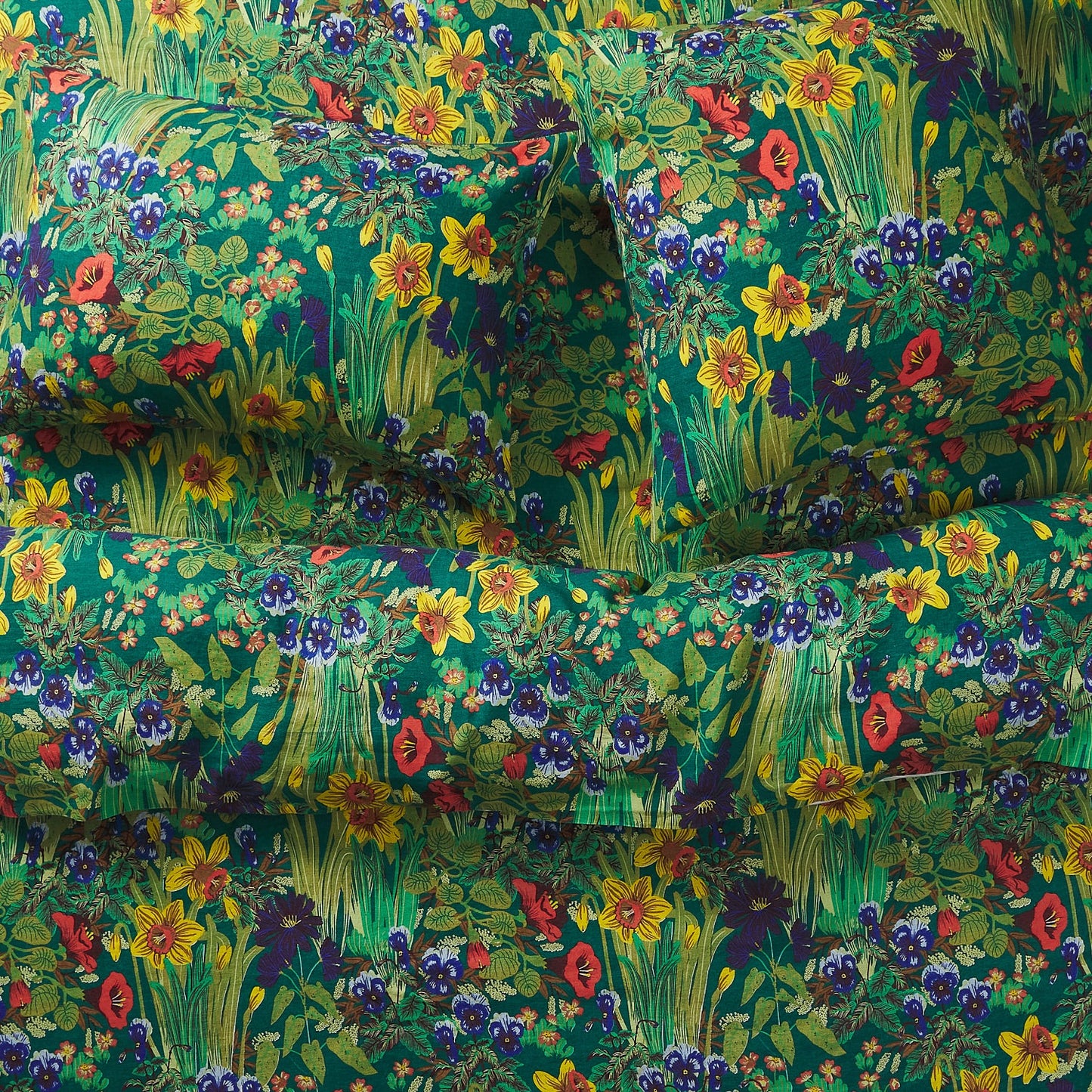 Sage x Clare - Babette Linen Flat Sheet - Verdant