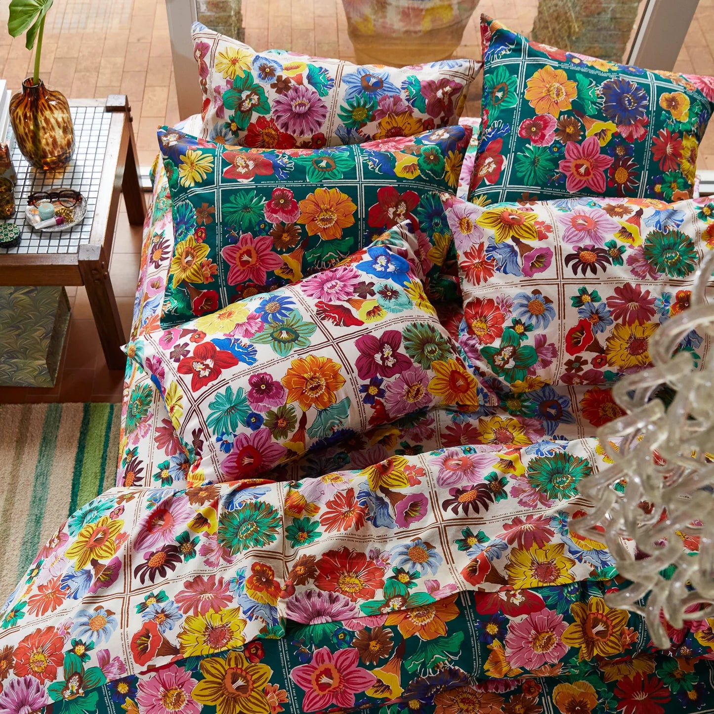 Ines Cotton Pillowcase set - Verdant