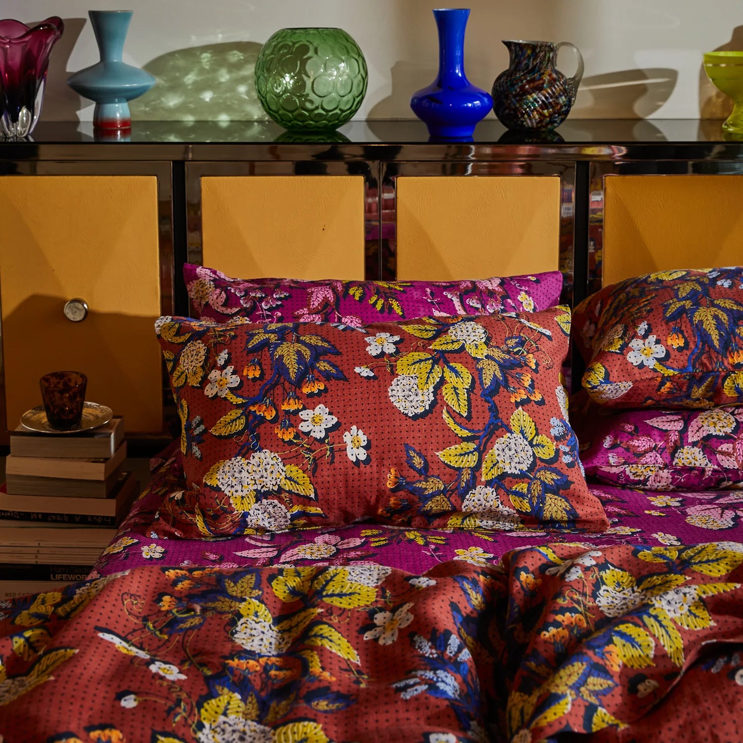 Sage and Clare Heidi Standard Pillowcases - Burnt Sienna