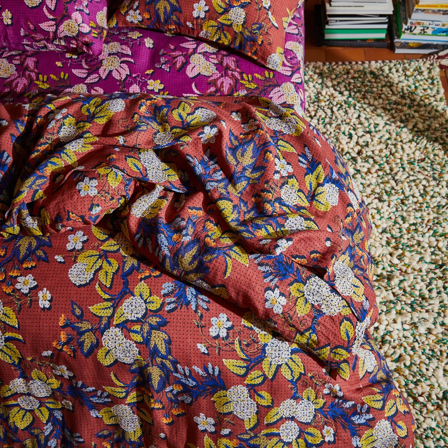 Sage and Clare Heidi Quilt Cover - Burnt Sienna