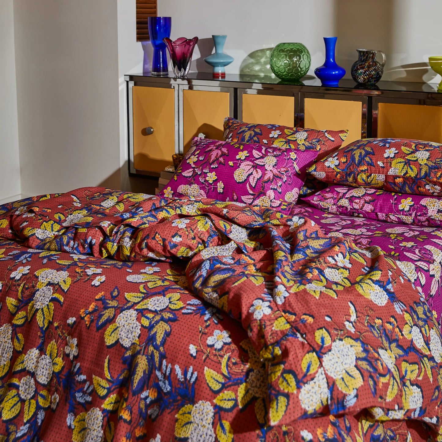 Sage and Clare Heidi Quilt Cover - Burnt Sienna