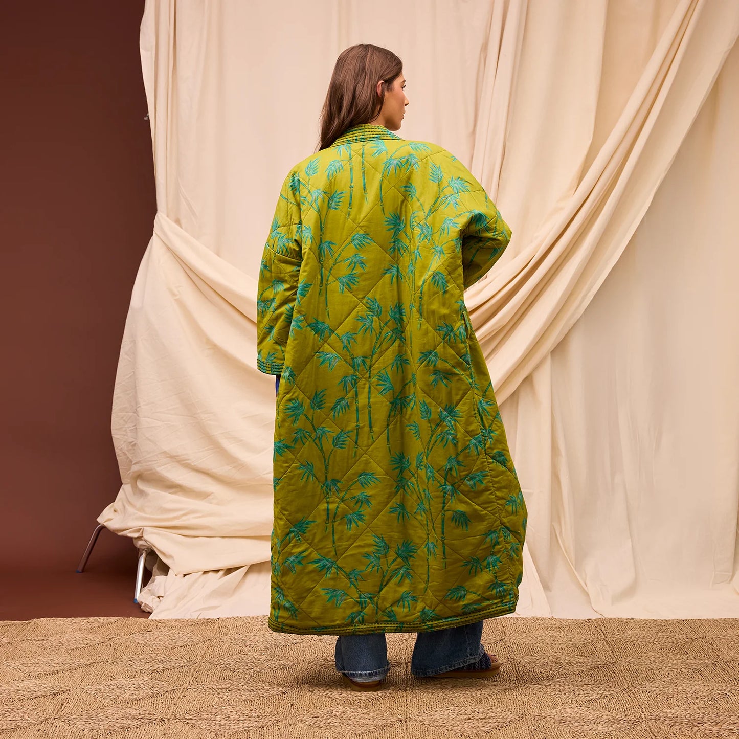 Aneta Quilted Robe - Juniper