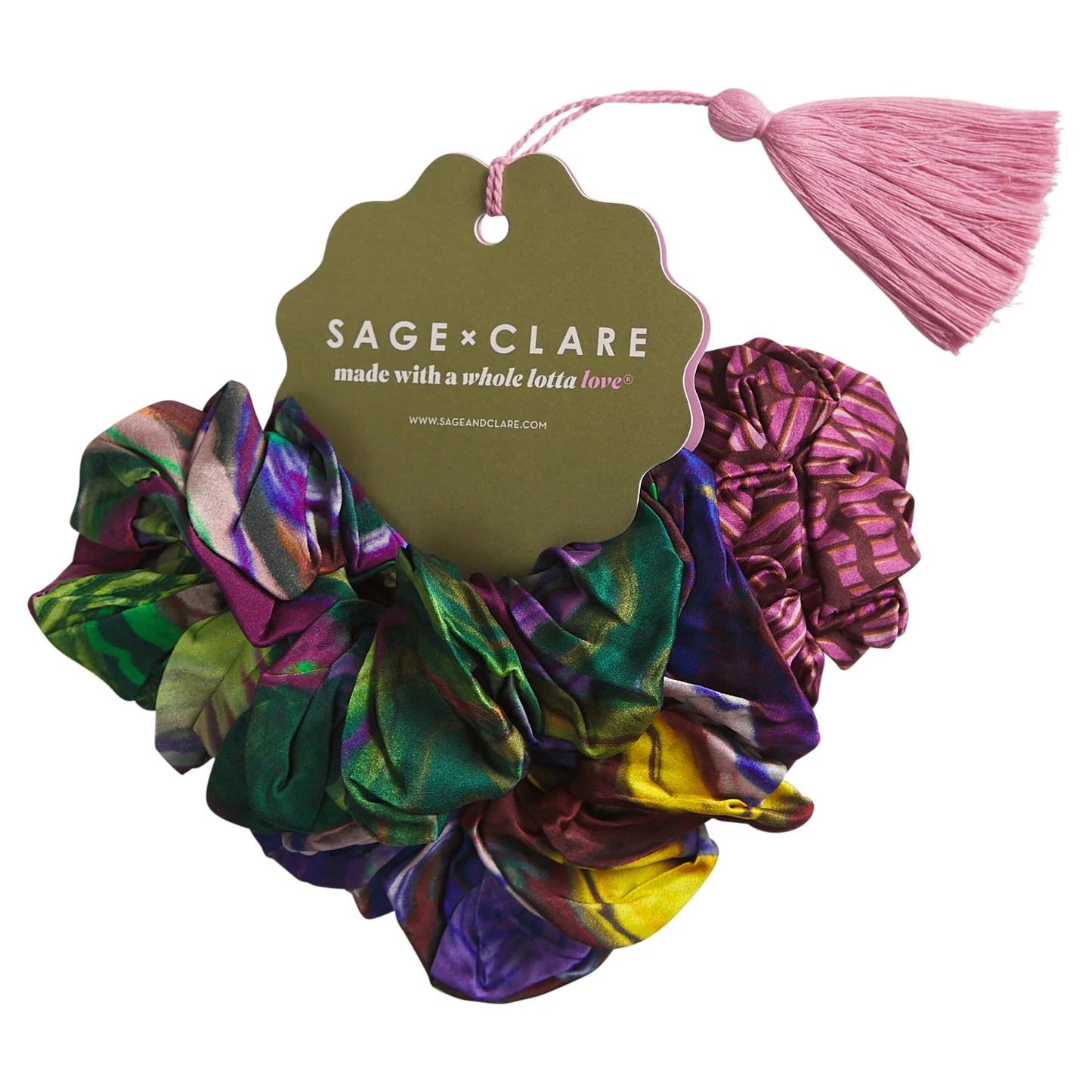 Sage and Clare Zoi Silk Scrunchie Set