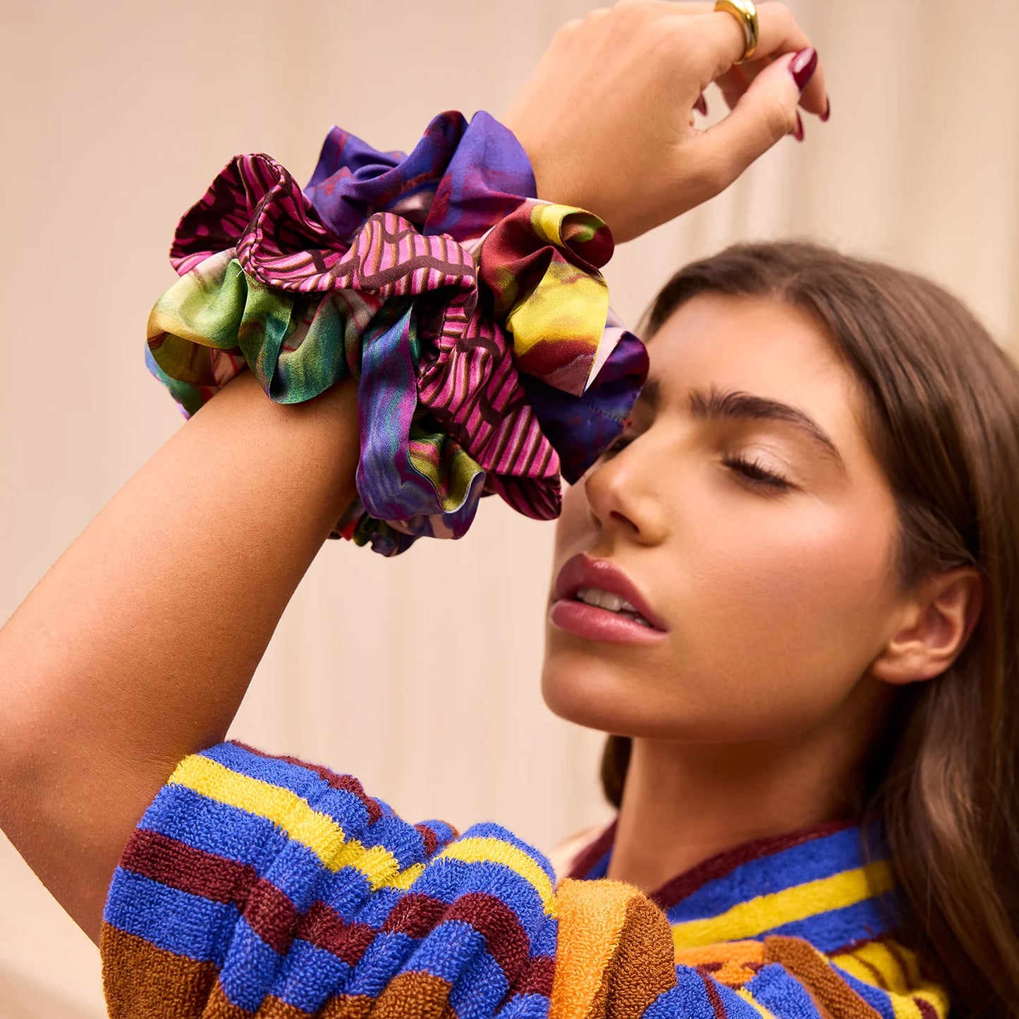 Sage and Clare Zoi Silk Scrunchie Set