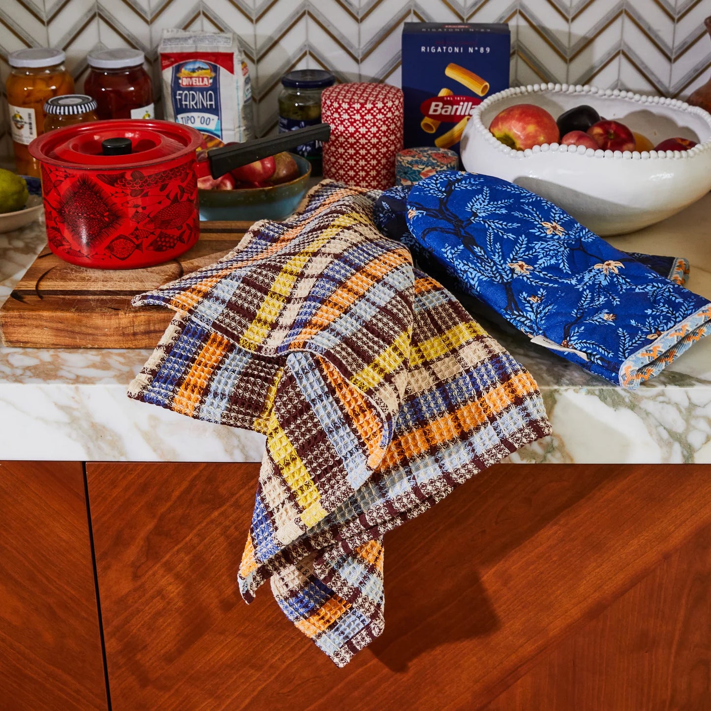 Stela Tea Towel - Cornflower