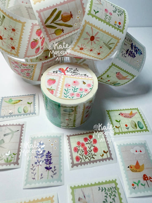 Stamp NATURE 40mm WASHI TAPE with glossy detail 