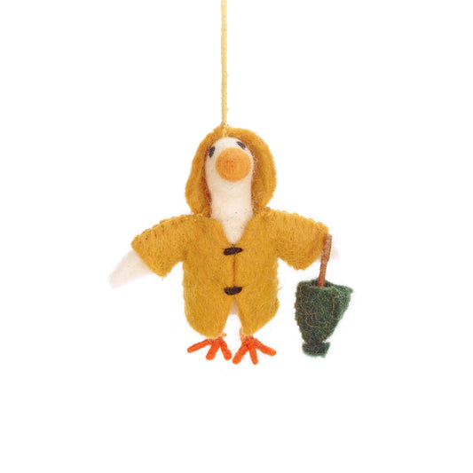Handmade Felt Puddles the Goose Hanging Decoration