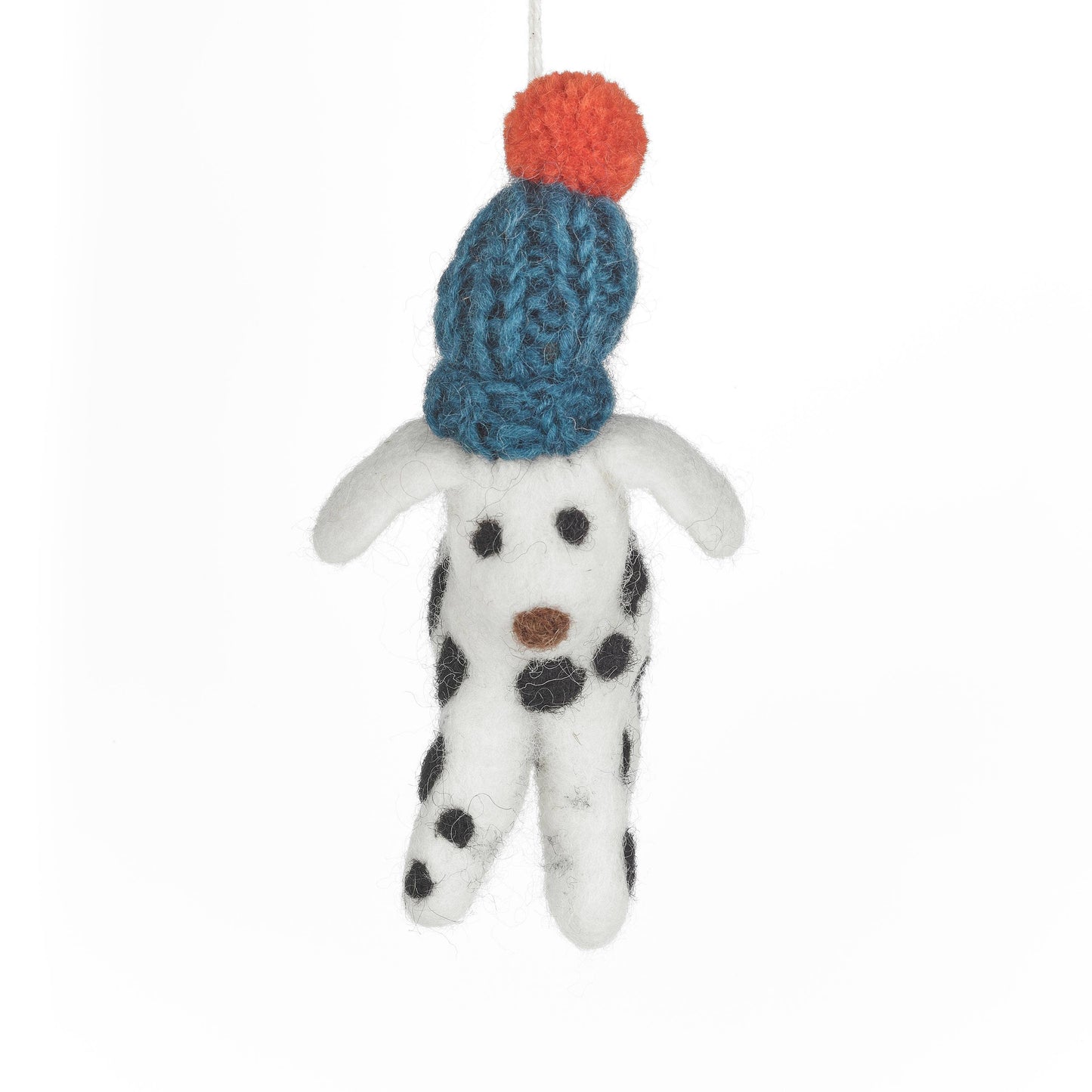 Handmade Needle Felt Dotty the Dog Hanging Decoration