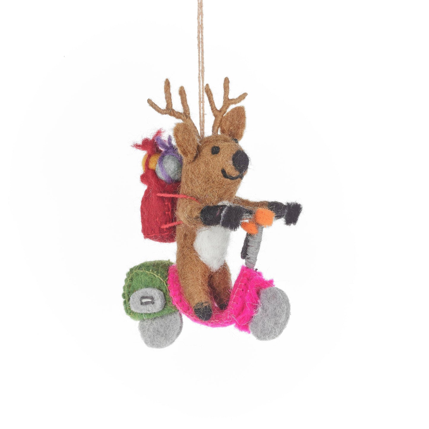 Handmade Felt Comet the Reindeer Christmas Decoration