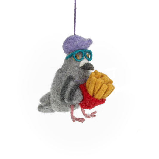Handmade Felt McPigeon Hanging Decoration