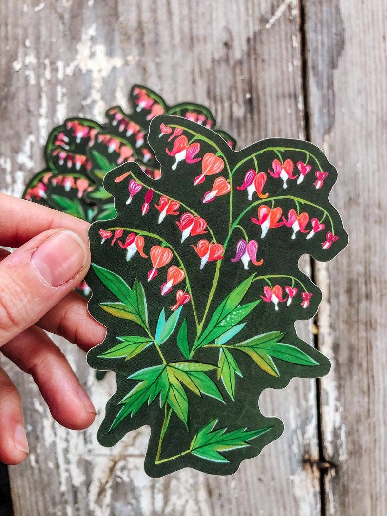 Katie Daisy ‘Bleeding Heart’ Matte Sticker