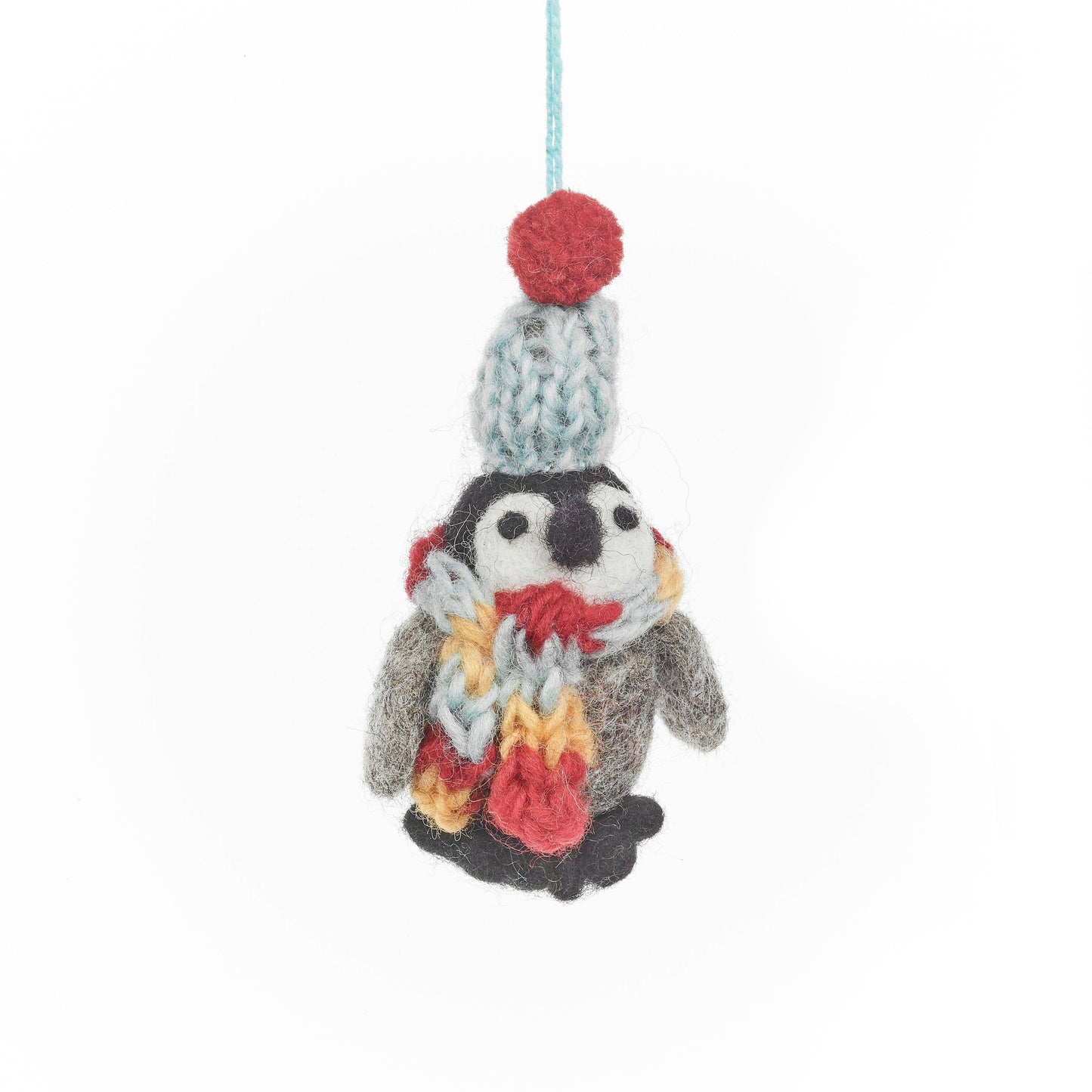 Handmade Felt Frosty Penguins Hanging Christmas Decorations