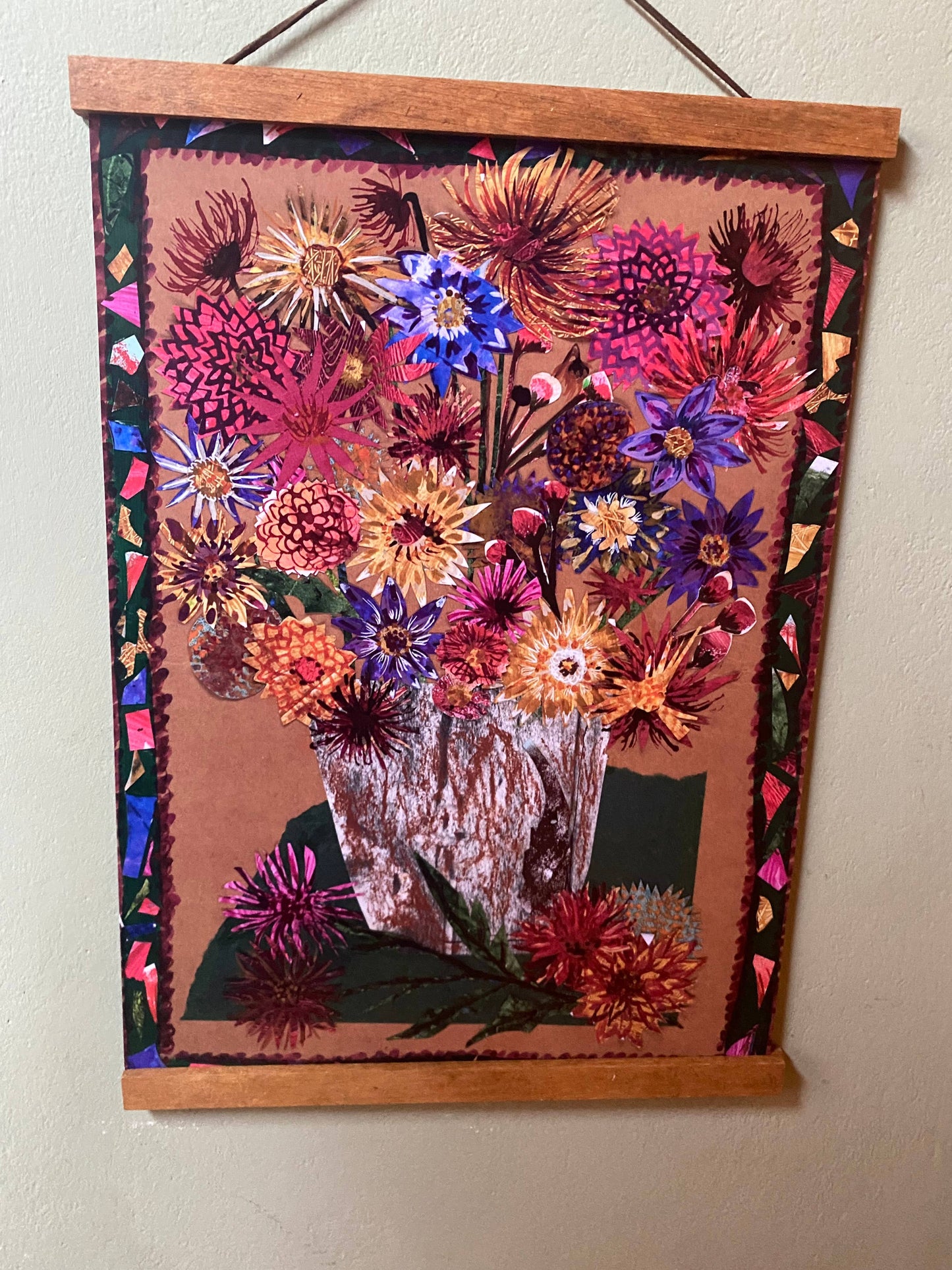 A3 Dazzling dahlias art print