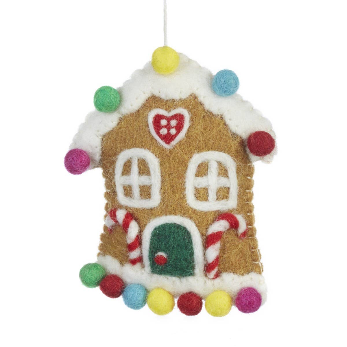 Handmade Felt Sweetshop House Christmas Tree Hanging Decor