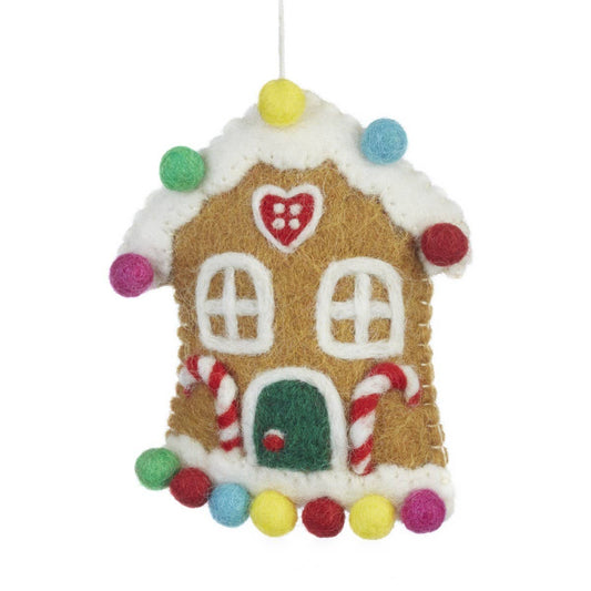 Handmade Felt Sweetshop House Christmas Tree Hanging Decor