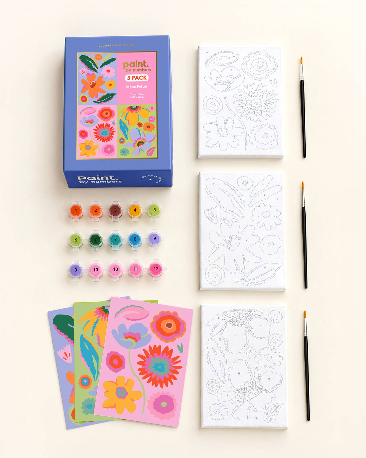 Into the Petals Paint by Numbers (Pack of 3)