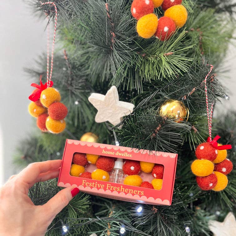 Festive Fresheners - POLKA DOTS - Reusable Scented Ornaments